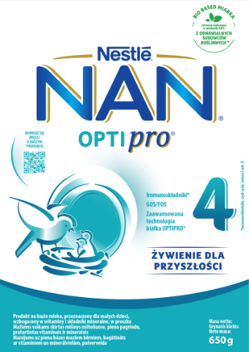 Milk drink for children NAN OPTIPRO 4, enriched with vitamins and minerals, from 2 years, 650g