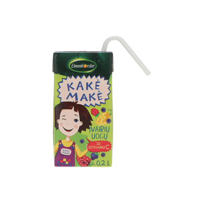 Mixed berry juice drink ELMENHORSTER KAKĖ MAKĖ, with vitamin C, 0.2 l