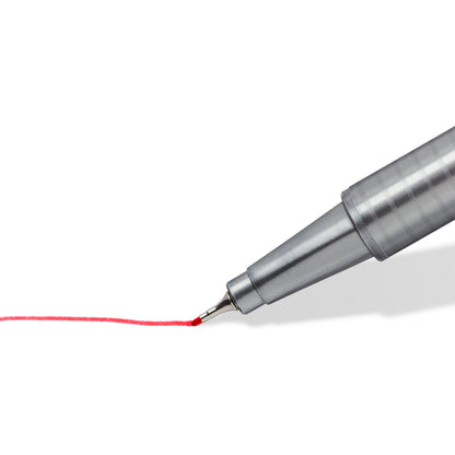 Vienkartinis rašiklis STAEDTLER TRIPLUS FINELINER 334, 0,3 mm, raudona