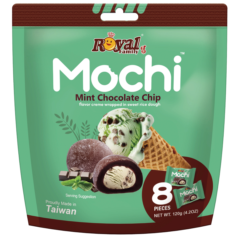 Močiai ROYAL FAMILY, mėtų ir šokolado skonio, 120 g
