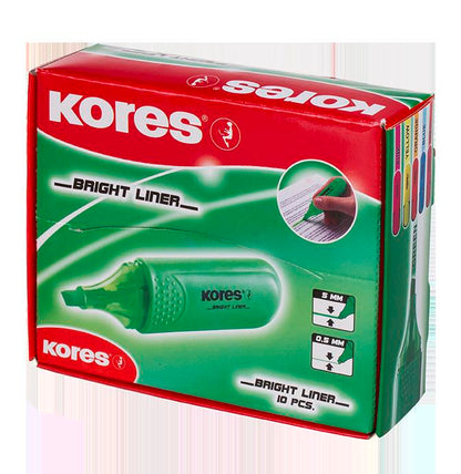 Text marker KORES BRIGHT LINER, green