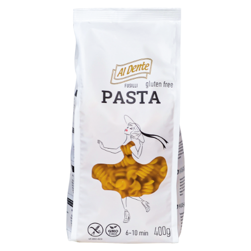 Kukurūzų makaronai AL DENTE, sraigteliai, be gliuteno, 400g