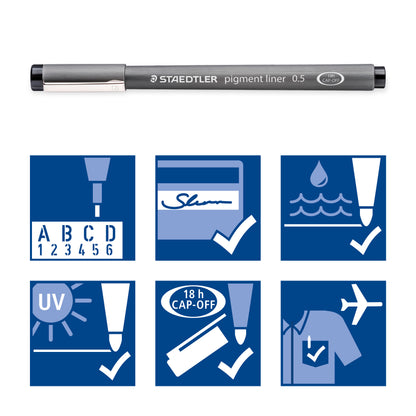 Rašiklis STAEDTLER PIGMENT LINER 308, 0,5 mm.
