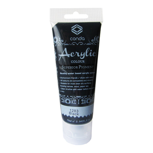 Acrylic paint 75 ml 1283, black