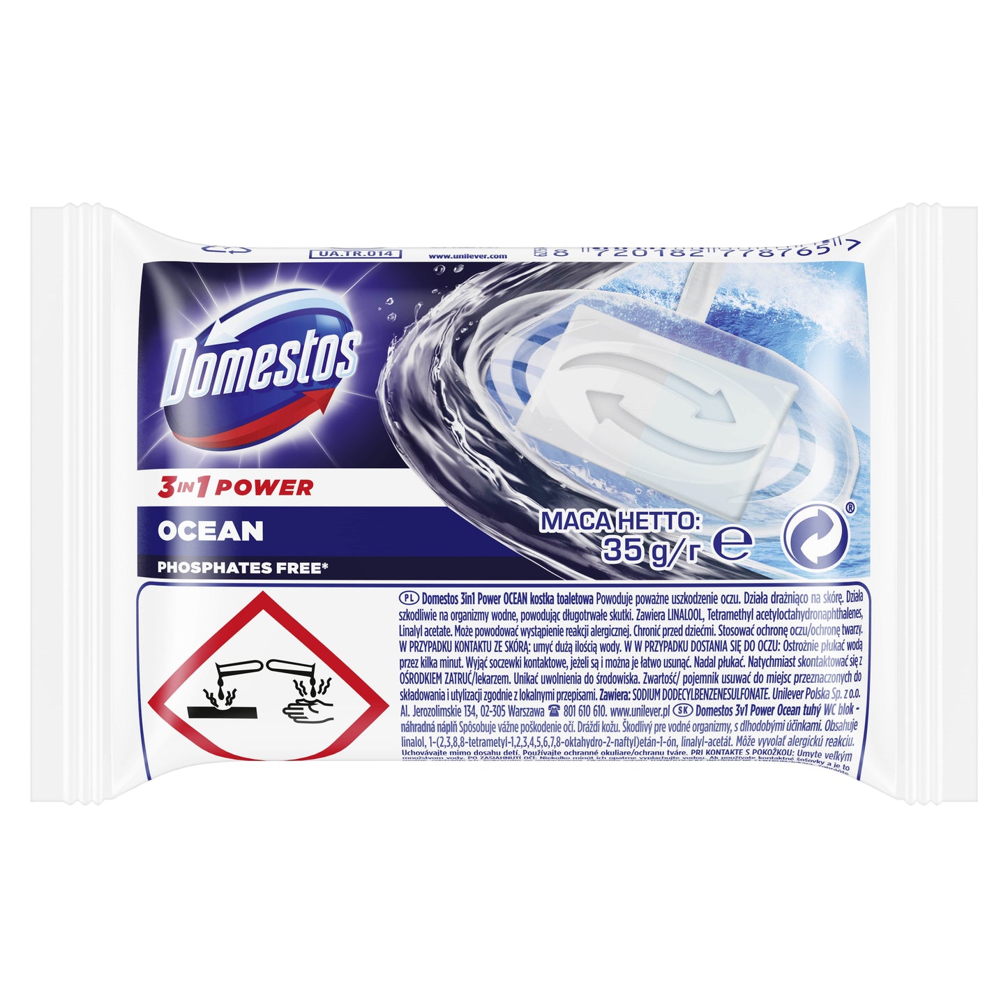 Toilet soap refill DOMESTOS OCEAN 35 g