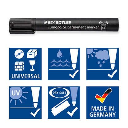 Permanentinis žymeklis STAEDTLER LUMOCOLOR 350, JUODA
