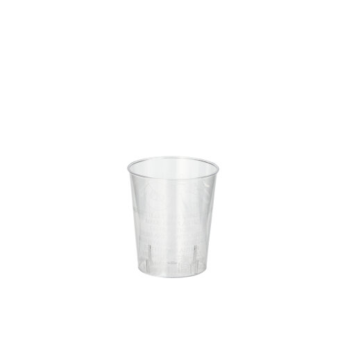 Stikliukai, vienkartiniai, 20 ml, 3,9 x 4,1 cm, 40 vnt., skaidrūs, PS