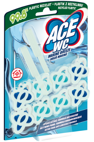 WC toilet freshener-cleaner ACE, Marine breeze, 2 pcs x 48 g