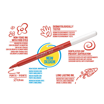 CARIOCA JOY felt-tip pens, 24 colors