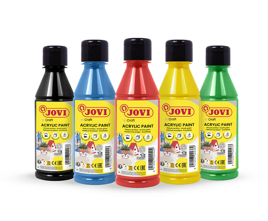 Akriliniai dažai JOVI, 250ml, raudonos sp.