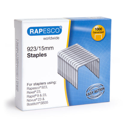 Sąsagėlės RAPESCO  923/15mm  (dėž. 1000 vnt)