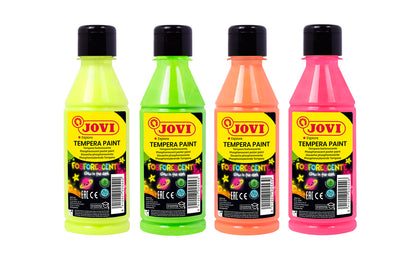 Tempera paint JOVI, 250ml, yellow, phosphorescent