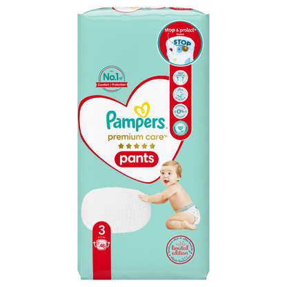 Sauskelnės PAMPERS Premium Pants, Value Pack,3 dydis, 48 vnt.