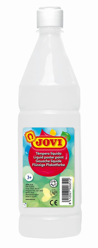 Liquid gouache in a bottle JOVI 1000 ml, white
