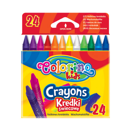 Wax crayons, Colorino, 24 colors