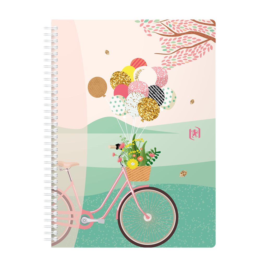 Notebook with spiral OXFORD HORIZONS, B5, 60 sheets, 90 gsm, with squares