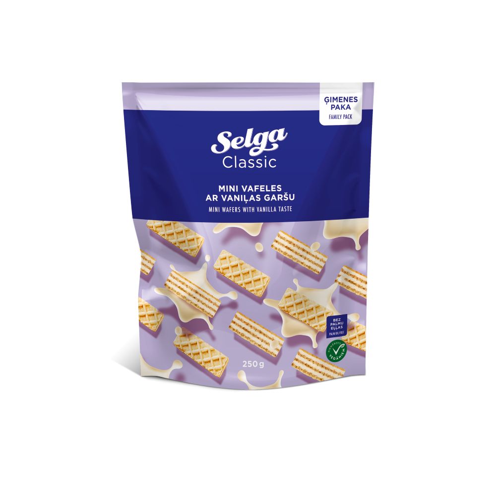 Mini vafliai SELGA vanilės skonio, 250 g