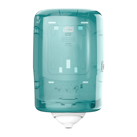 Popierinių rankšluosčių dozatorius TORK Reflex Mini M3, 191 x 180 x 321 mm, balta-turkio sp. (473167)