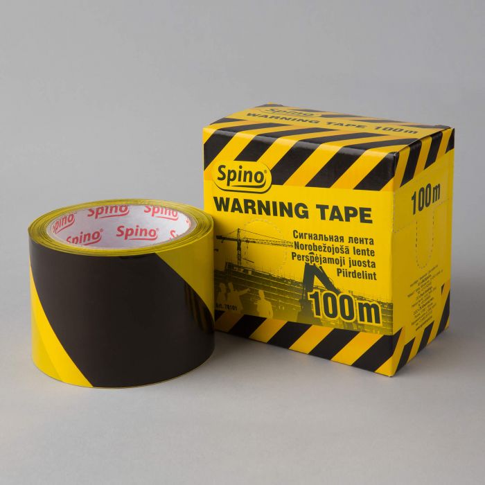 Fencing tape, PE, 70mm x 100m, yellow/black