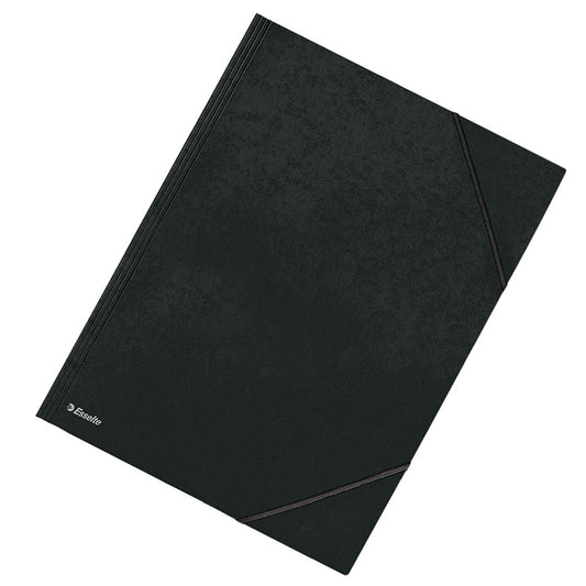 Document case with elastic band ESSELTE, cardboard, black