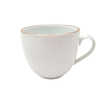Puodelis Gold, porcelianas, su lėkštute, 320 ml, D 10 cm, H 9 cm, vnt