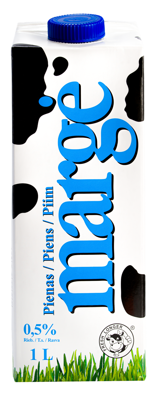 Pienas MARGĖ 0.5% riebumo