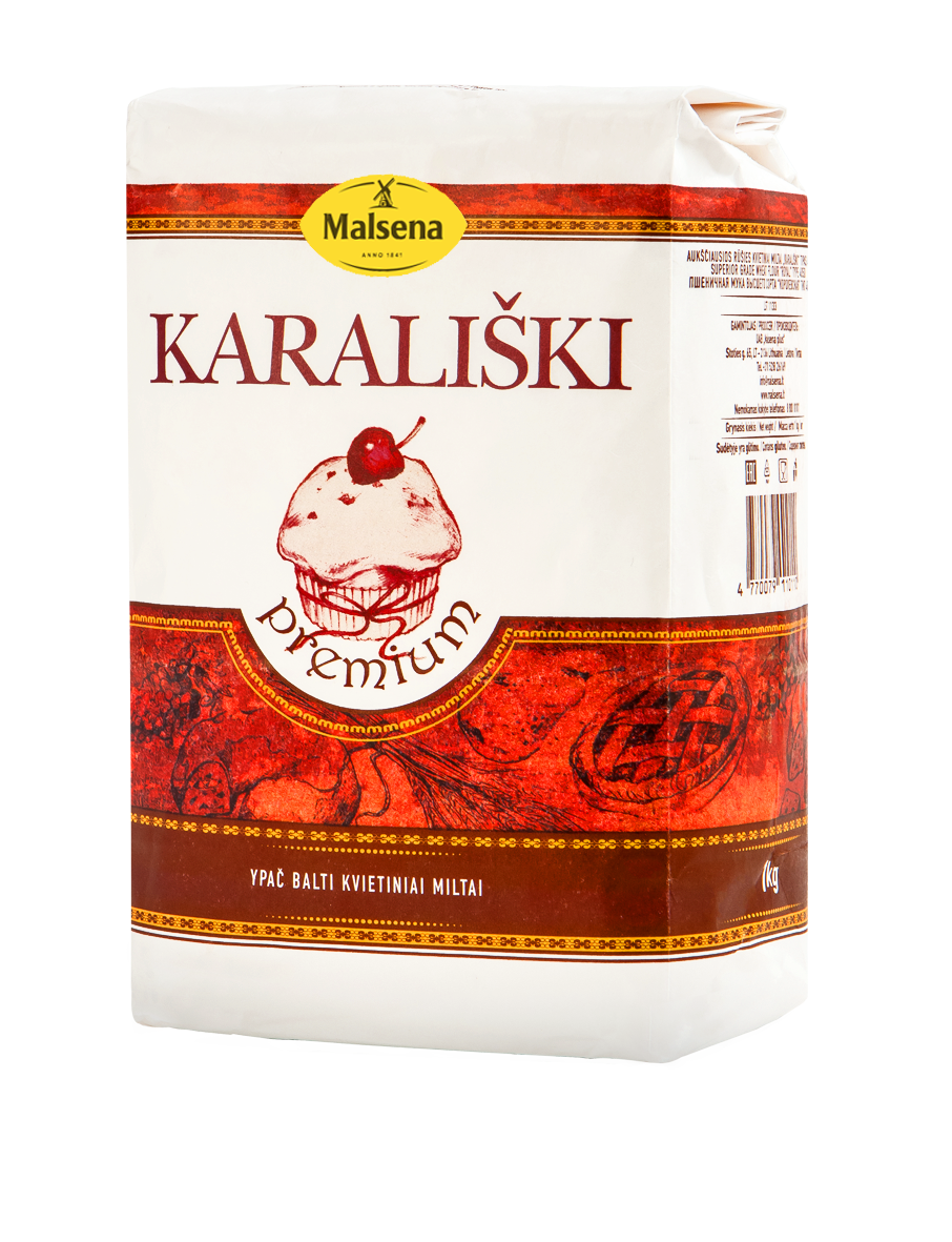 Miltai KARALIŠKI PREMIUM, kvietiniai, 405D, 1 kg