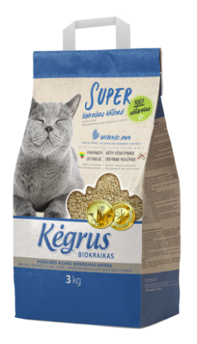 KĖGRUS plant-based bio-litter for cats, 6 l / 3 kg