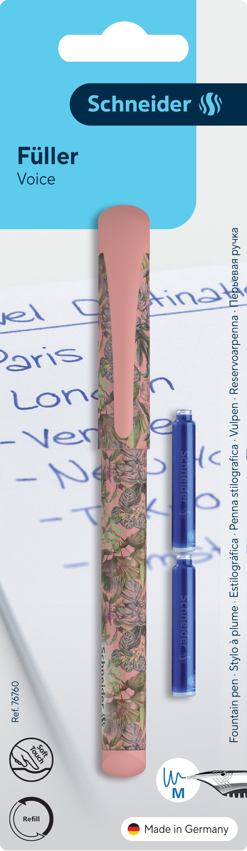 Fountain pen + accessories SCHNEIDER Voice, various colors