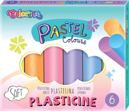 Plasticine COLORINO Pastel, 6 pastel colors