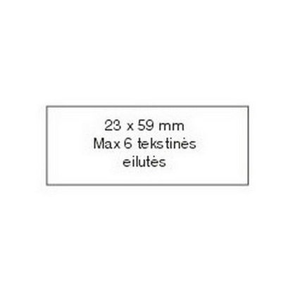 Stamp 23x59 mm with polymer