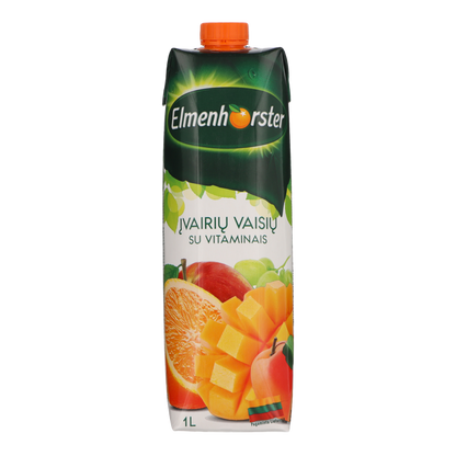 ELMENHORSTER mixed fruit juice drink, with vitamins, 18%, 1 l