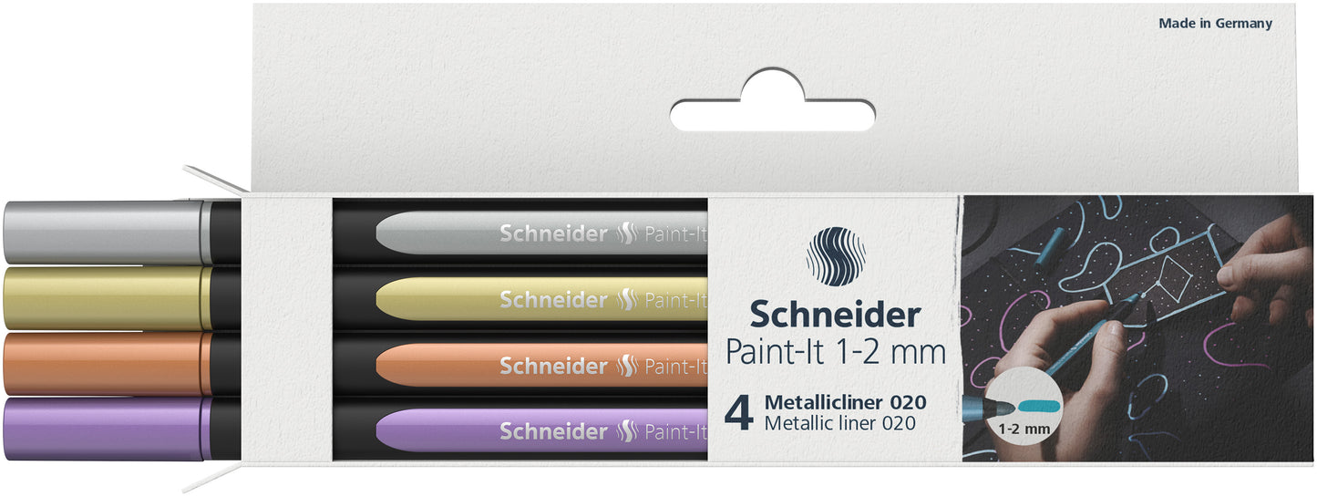 Žymeklis metallic SCHNEIDER 4 spalvos