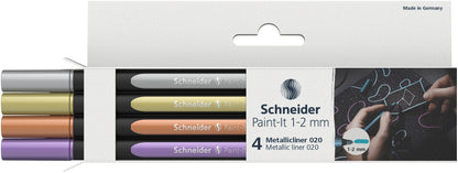 Žymeklis metallic SCHNEIDER 4 spalvos