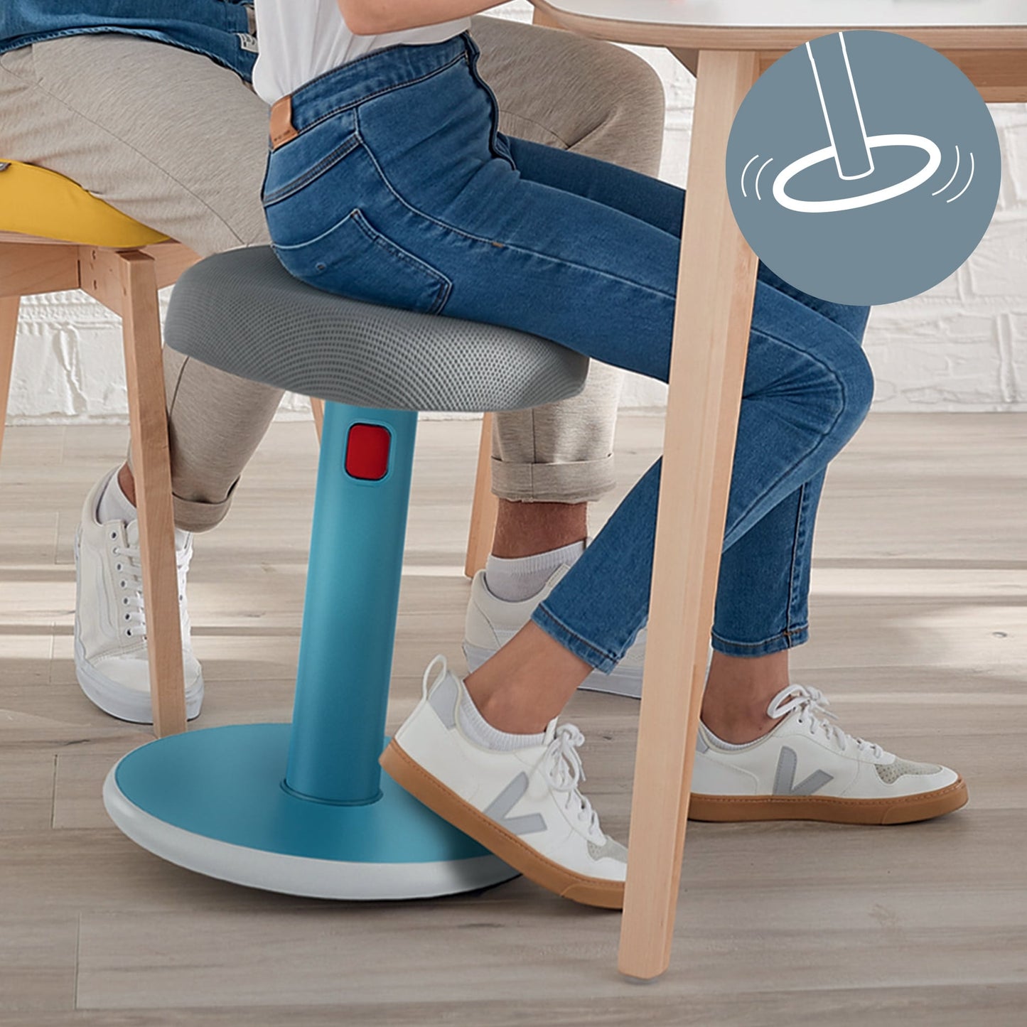 Ergonomiška kėdė Leitz Ergo Cosy, „du viename“, ramios mėlynos spalvos
