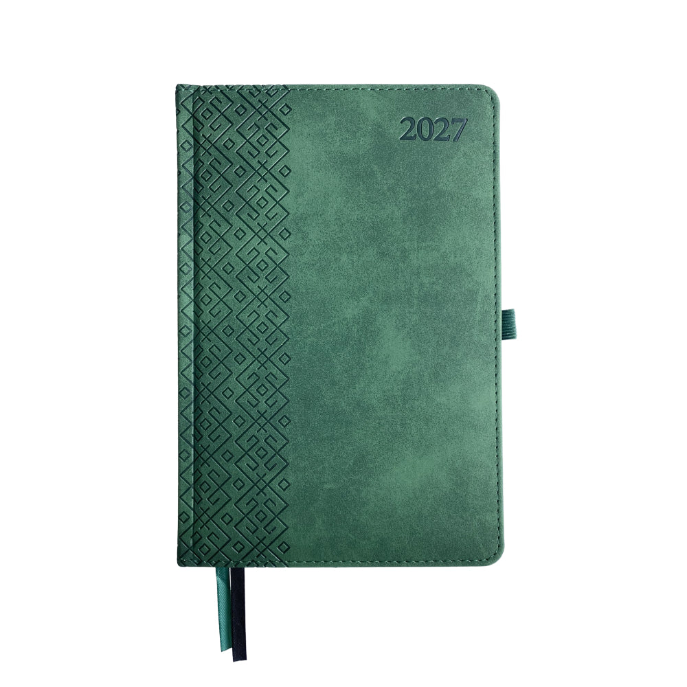 Kalendorius TRADITIONAL 2027, PU, A5, žalia LT