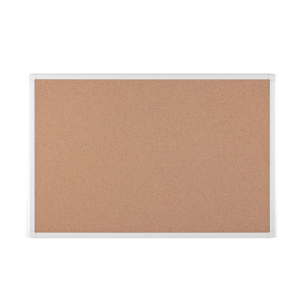 Antimicrobial cork board BI-OFFICE BioCote, aluminum frame, 1500x1000 mm