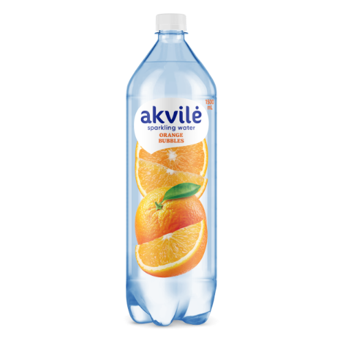 Table water AKVILĖ, with orange aroma, lightly carbonated, 1.5l D
