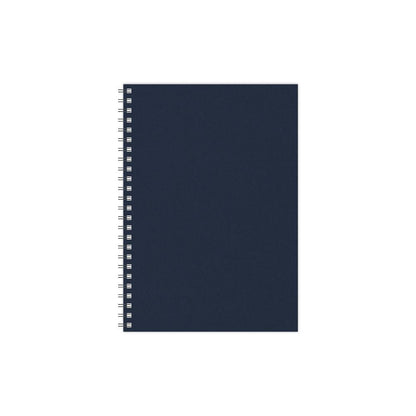 Calendar - notebook TIMER, with spiral, A5, without dates, 224 sheets, dotted, cardboard cover, dark blue