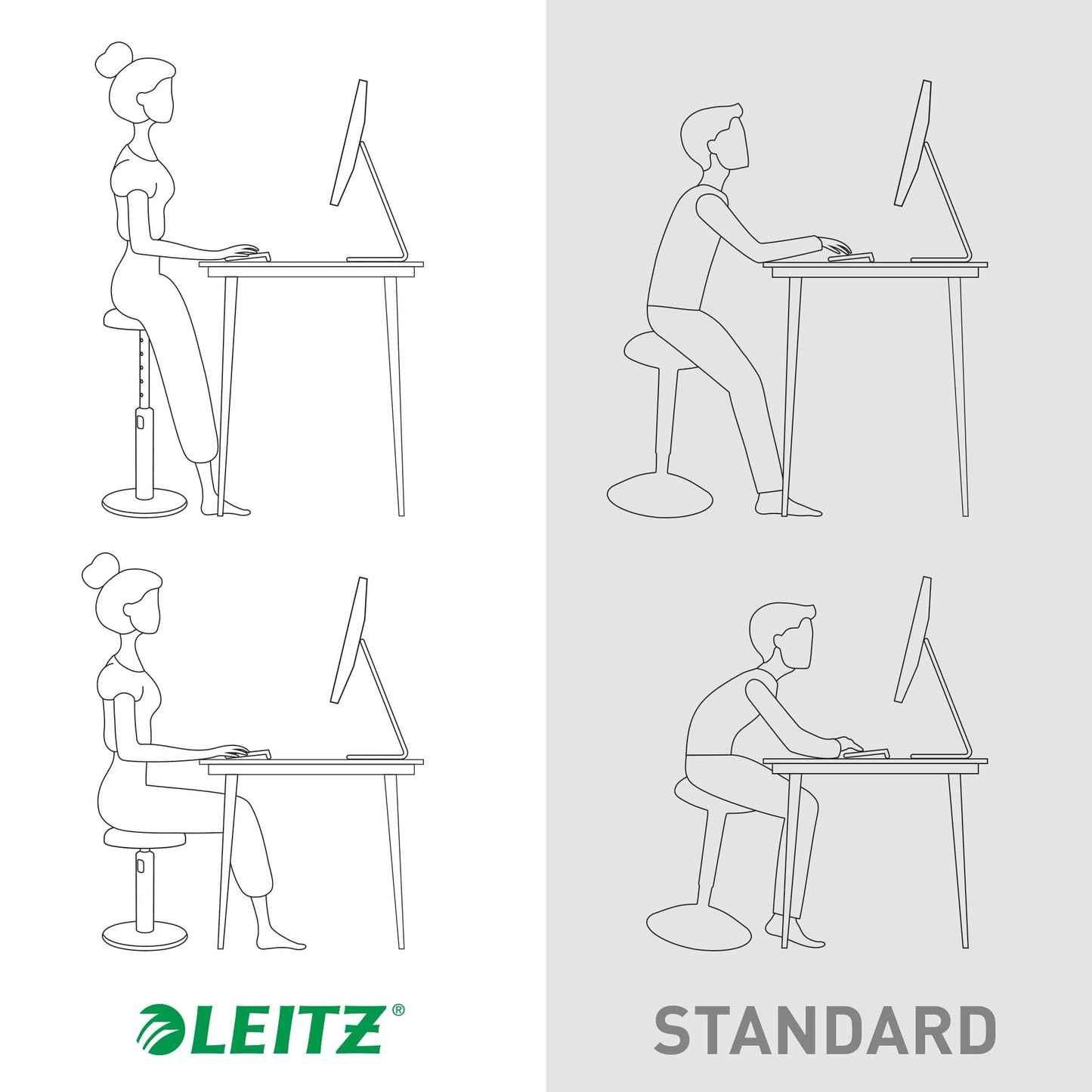 Leitz Ergo Cosy 2-in-1 ergonomic chair, warm yellow