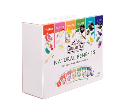 Ahmad Tea Set of various types and herbal infusions, 6x10 packs.