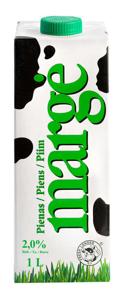 Milk MARGĖ 2% fat, 1 l