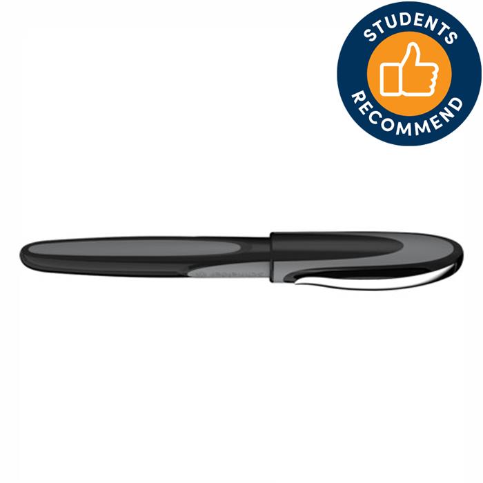 SCHNEIDER RAY pen, 0.7mm, dark grey body, blue ink (also suitable for left-handed people)