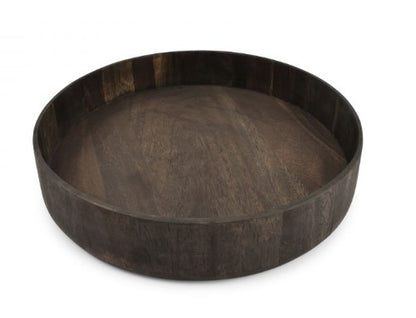 Tray Rural, high edges, for decoration, acacia, D 37 cm, H 7 cm, pcs.