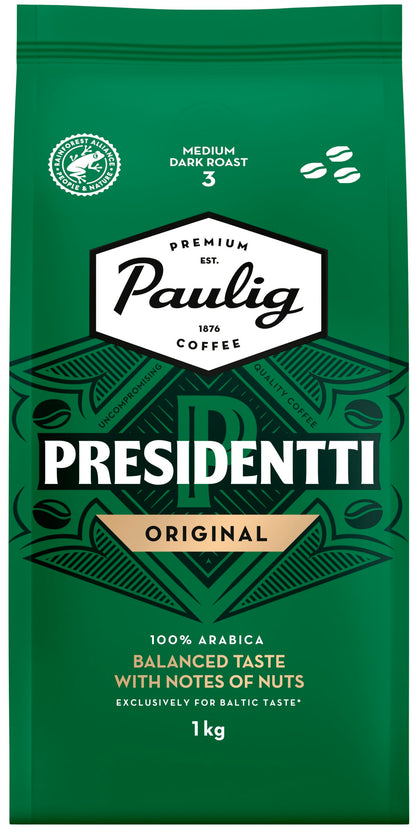 Coffee beans PAULIG PRESIDENTTIOriginal Strong, 1 kg