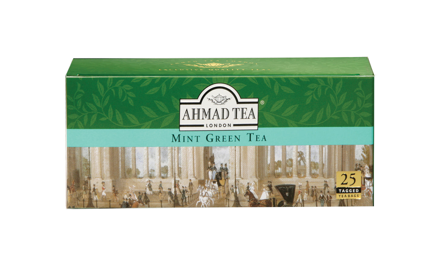 Ahmad Tea Mėtų skonio žalioji arbata. maišeliuose, 25 vnt.