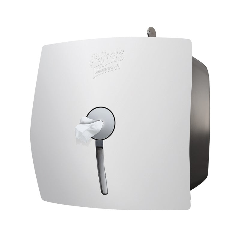 Dispenser SELPAK Professional Center Feed, for toilet paper, white, pcs.