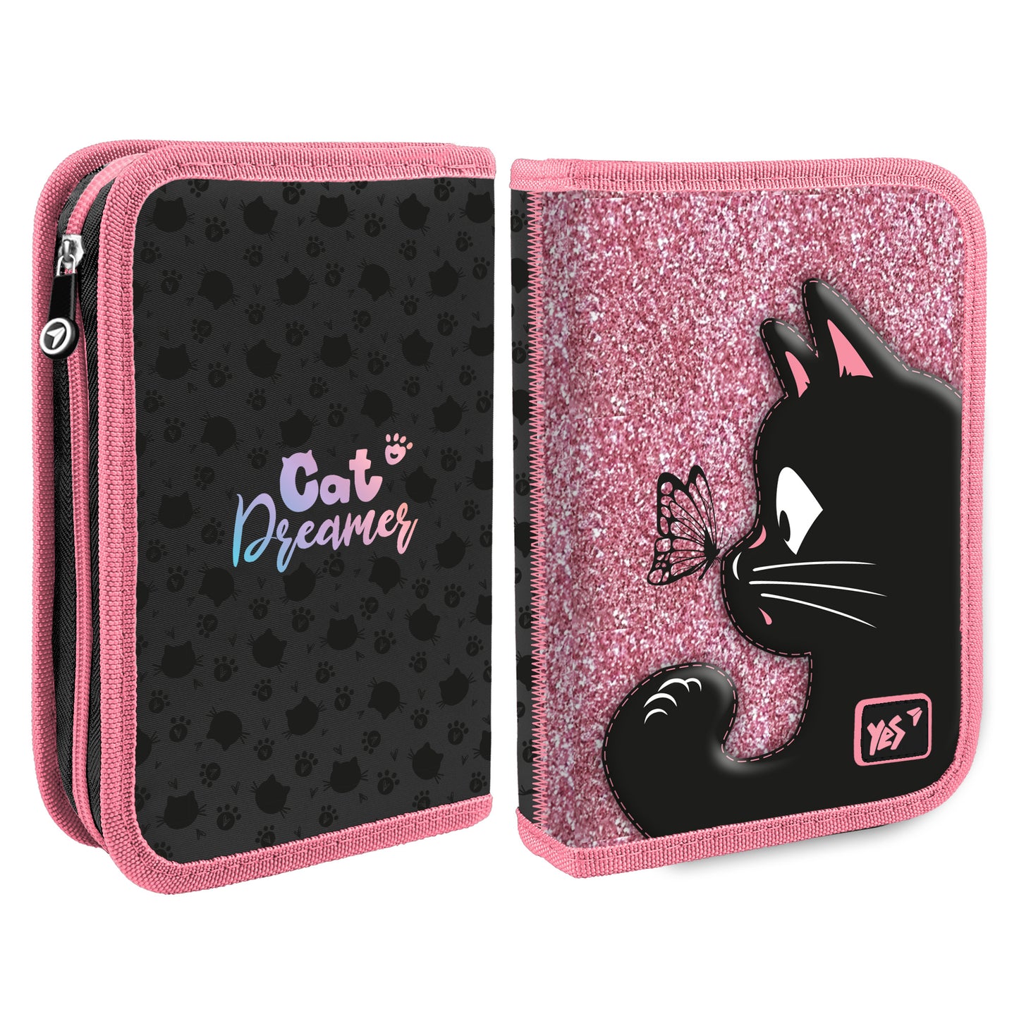 YES shaped pencil case, one compartment, without flaps, HP-02 Cat Dreamer
