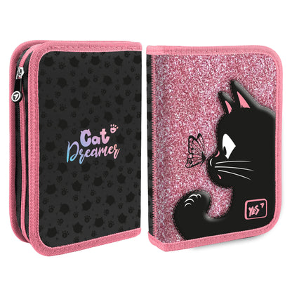 YES shaped pencil case, one compartment, without flaps, HP-02 Cat Dreamer