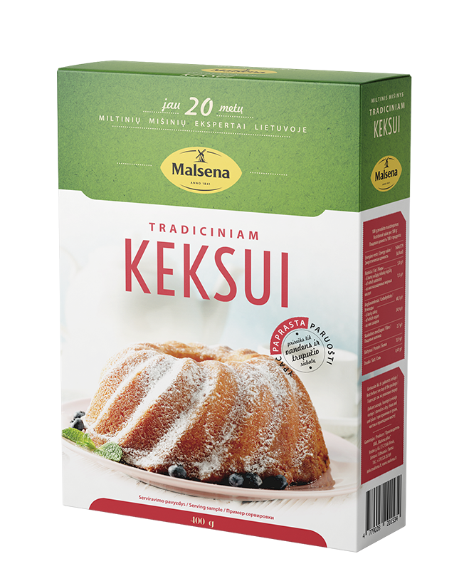 Mišinys MALSENA, tradiciniam keksui, 400 g